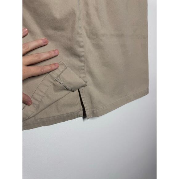 IZOD Skirt Girls Size 13 Khaki Approved School Ware Pocket Minimal Prep Classic - Picture 6 of 7